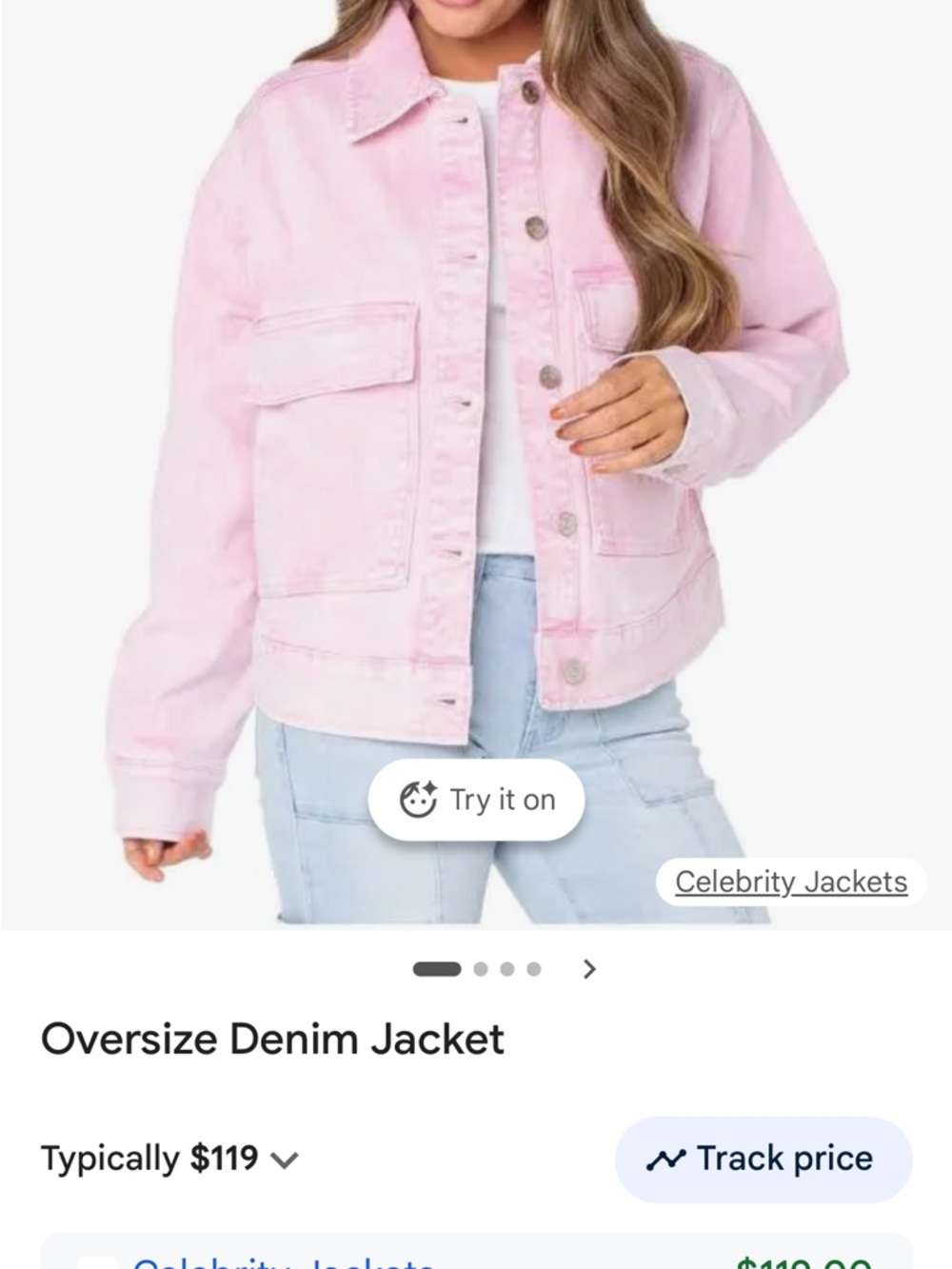 Celebrity Pink Light Pink Denim Jacket